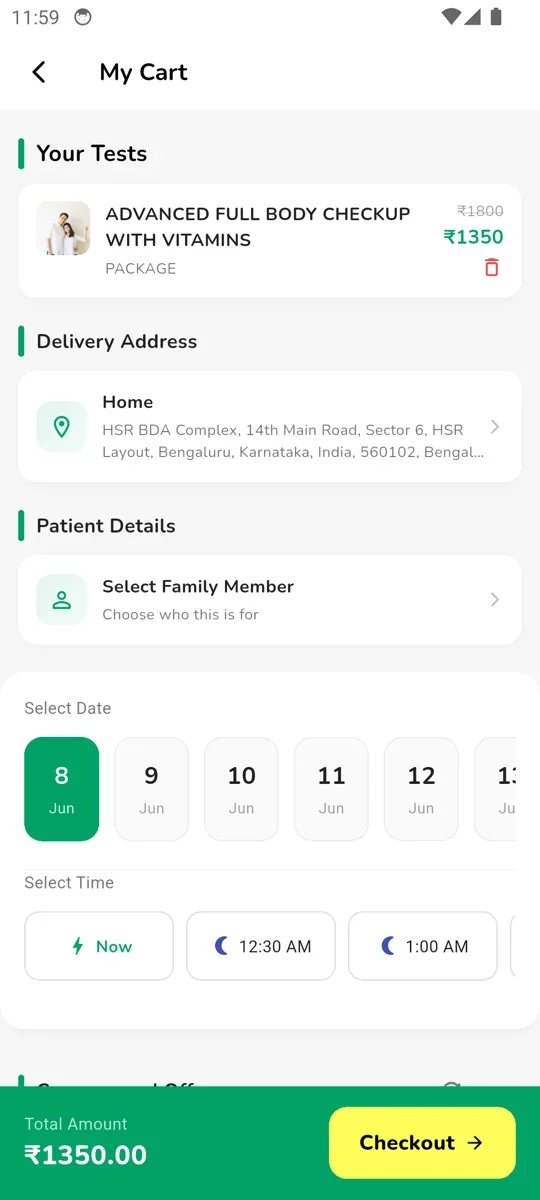 Zet Health Step 2 Slots Screen
